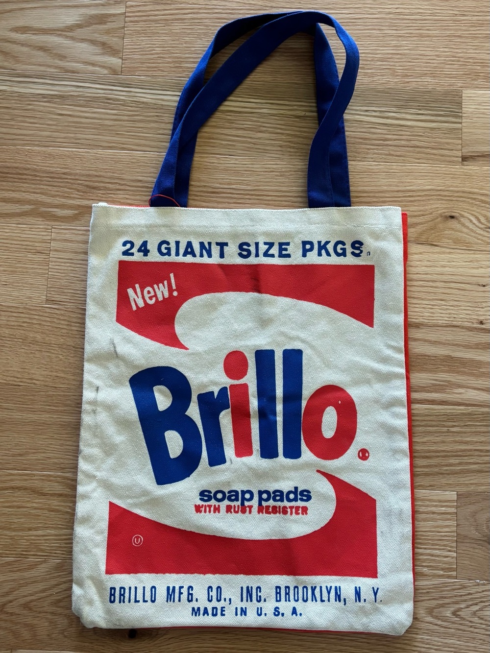Andy Warhol Tote Bag - Red, Blue, Cream